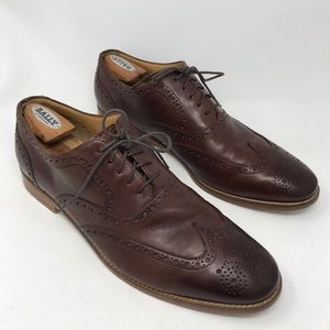 Cole Haan Cambridge Grand OS Wingtip Oxfords Shoes Size 12 Brown Leather Brogue